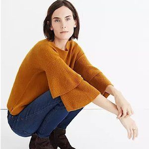 Madewell Tier Sleeve Sweater in Golden Harvest